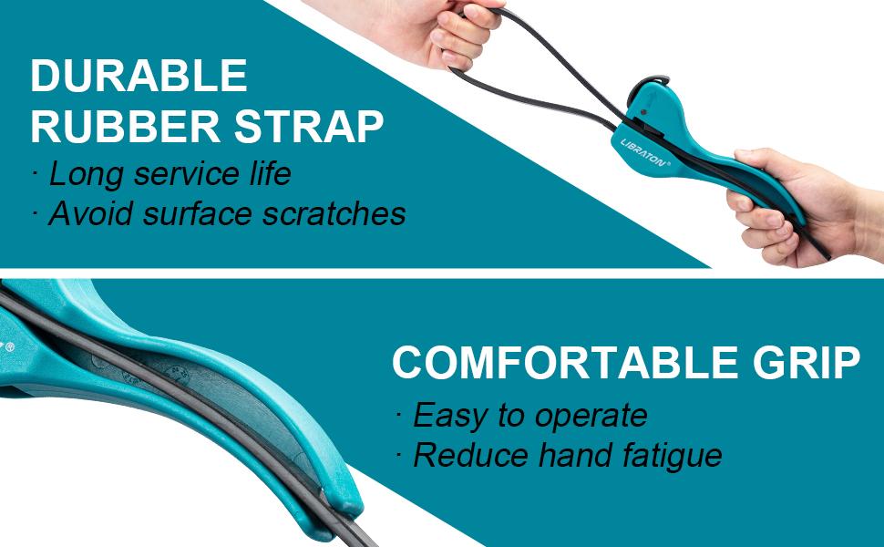 Libraton Adjustable Rubber Strap Wrench Set 2-Piece Universal Oil Filter Wrench Multifunctional for Shower Heads Jar Openers Fathersdaygift