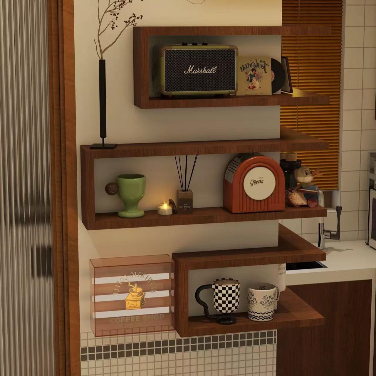 Dreamy Wall Corner Hanging Display Shelf, Space-Saving Decorative ...