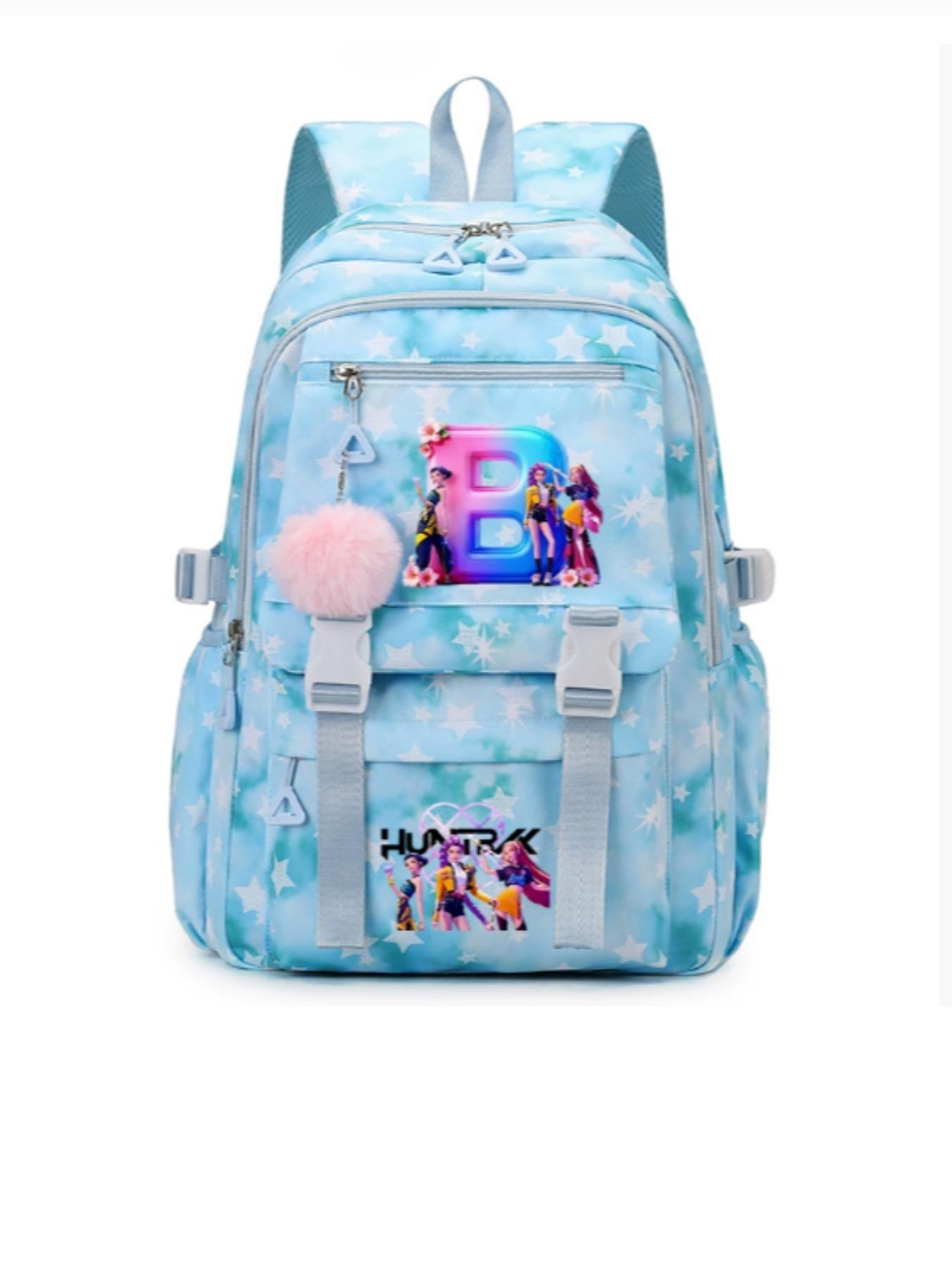 Hunter Girl Cartoon Animation Print Backpack, Large Capacity Student Bag, Cross-Border Academy Style, All Seasons, No Ca Prop 65