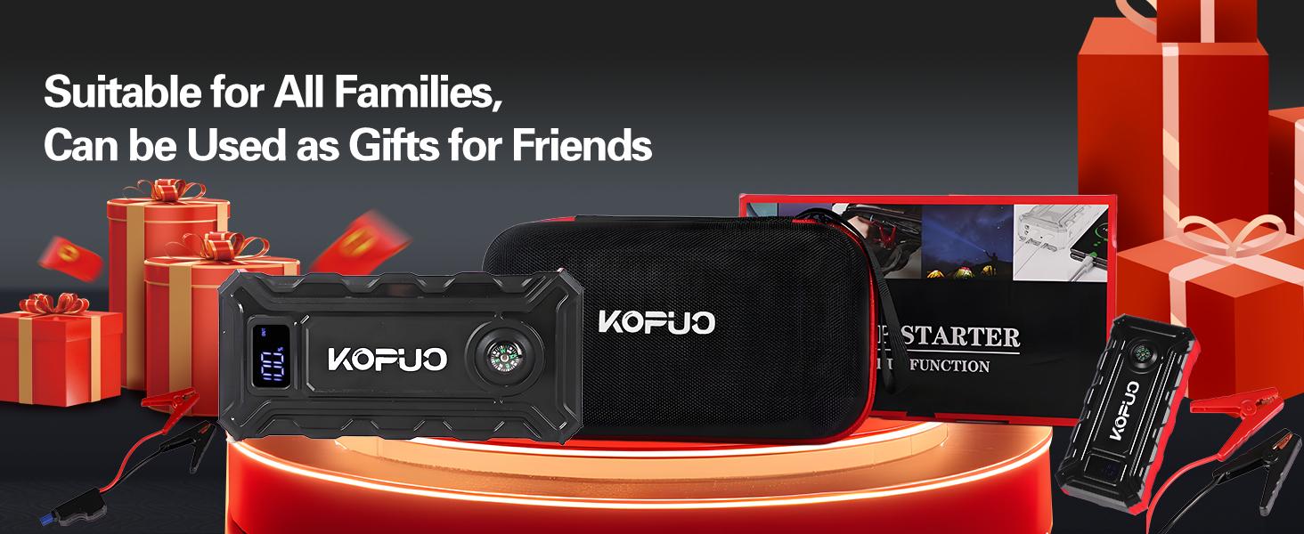 KOPUO 12V 3000A Portable Multifunctional Car Jump Starter with Smart Clamp & International Warranty Perfect for Urban Commuters and Outdoor Adventurers StarterBattery Pack - Vehicle Truck battery jump pack