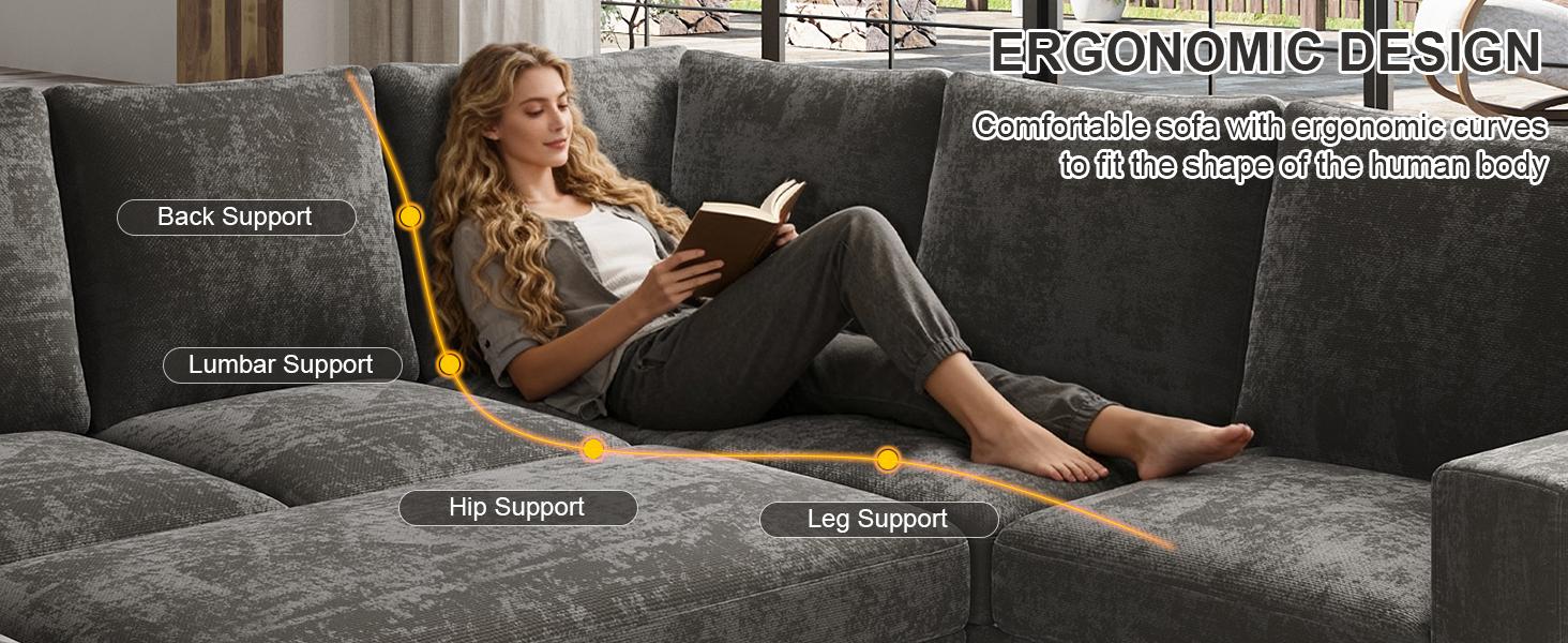 【4-5 Packages】86 Inch Sectional Sleeper Sofa, 5-7 Seat L Shaped Sleeper Sectional Couch with Pull Out Bed, Convertible Sofa Bed with Storage for Living Room, Apartment, Modular Cloud Couches