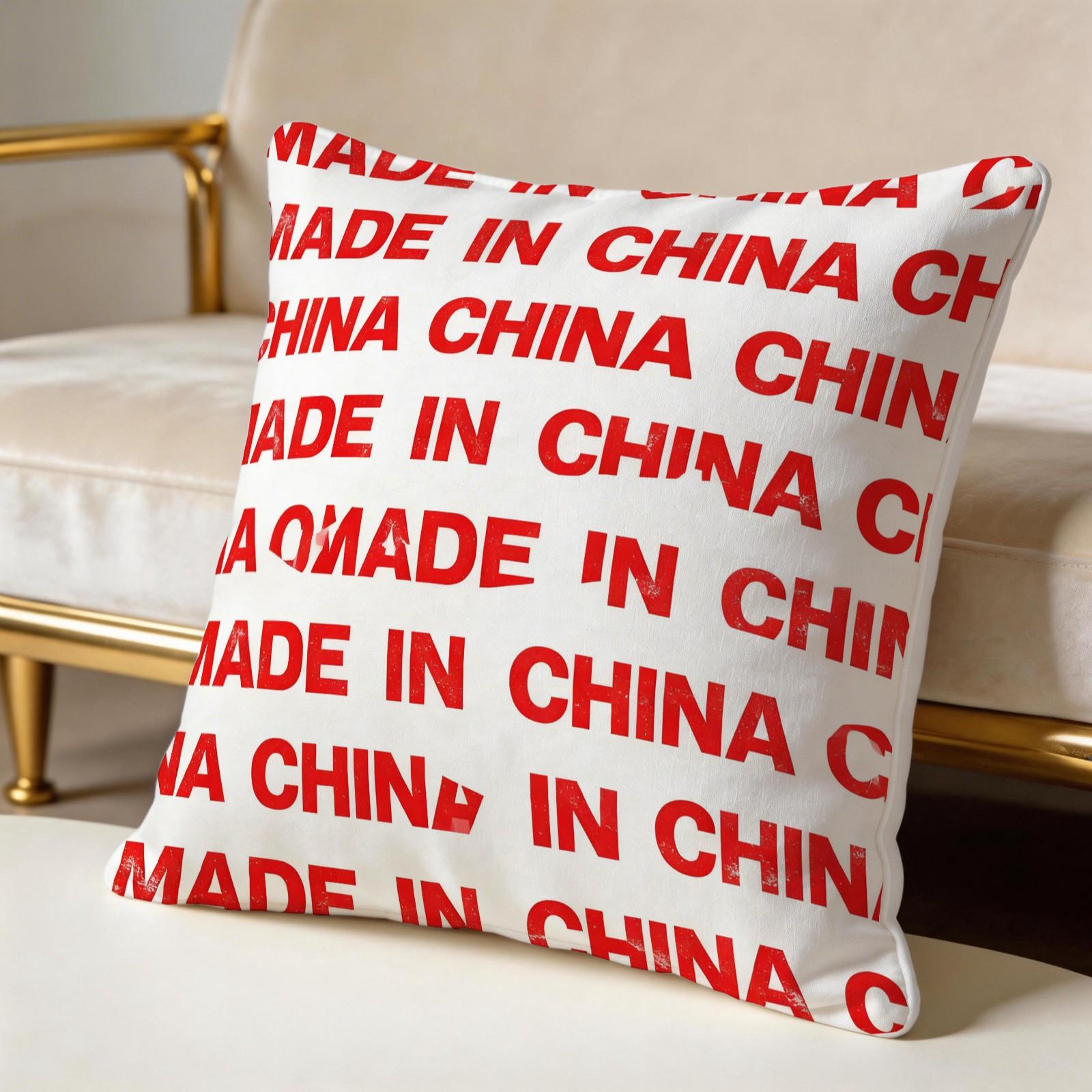 1 Pack Letter Themed Printed Throw Pillow, HD Digital Print Decorative Accent Pillow, Non-Fade Decorative Cushion for Couch & Bed, Minimalist Home Decor Pillow, 18×18 Inch