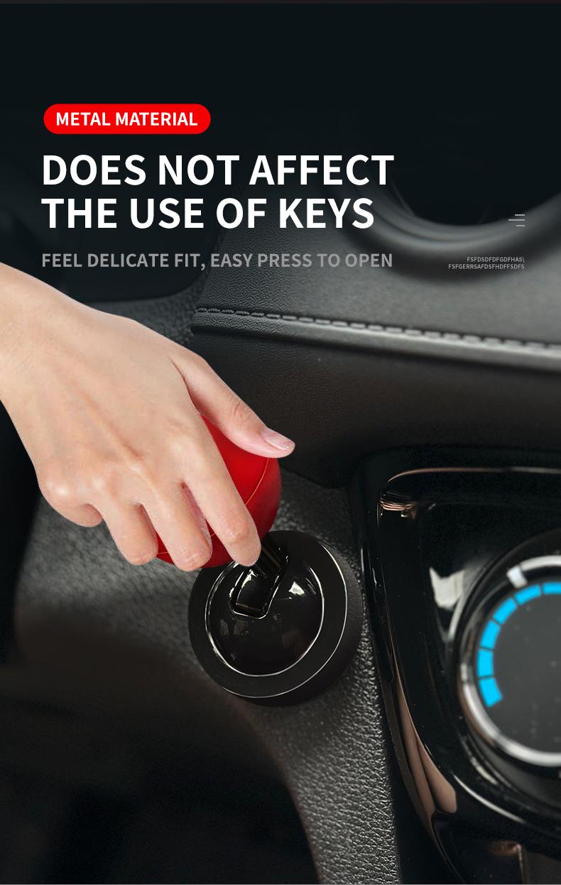 Metal Car Joystick Push Start Button Cover, Metal Push to Start Accessories, Car Starter Engine Start Stop Button Cover, Cool Car Accessories Interior Decor Push to Start Button Rocker