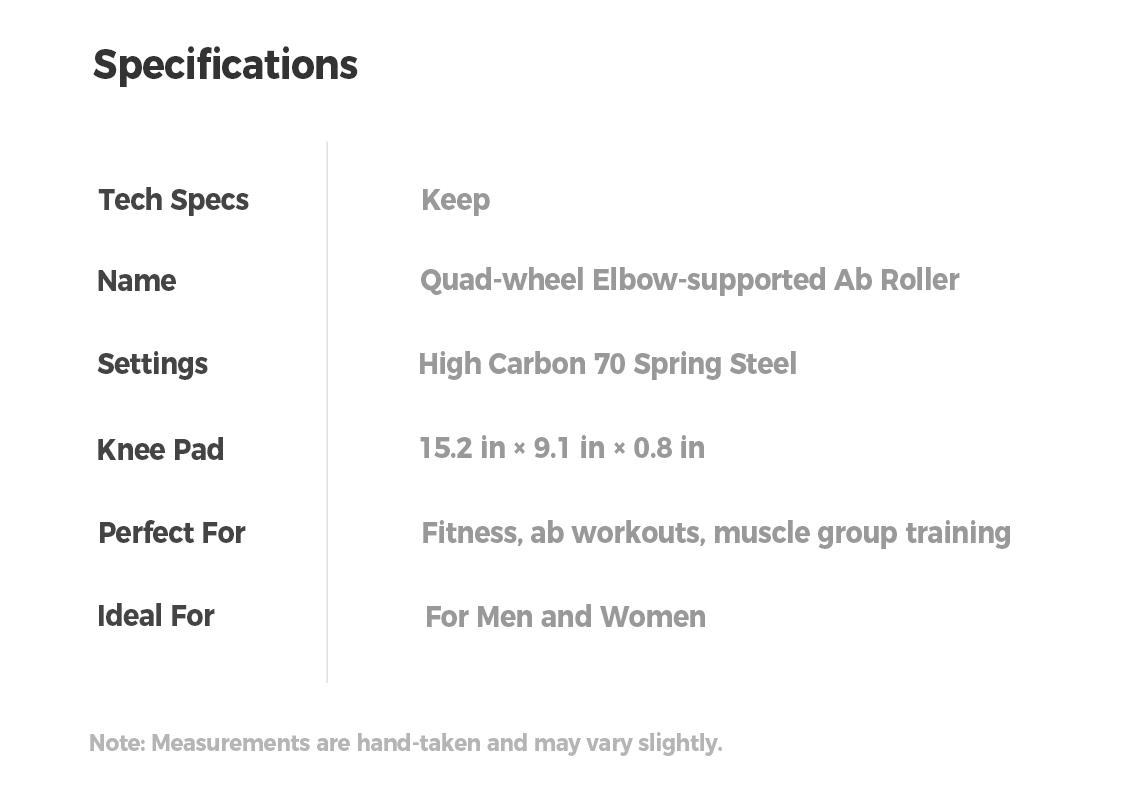 KEEP Ab Roller Wheel with Knee Mat, Automatic Rebound Abdominal Wheel with Elbow Support Ab Workout Equipment for Strengthening Core Muscles Abs Exercise Roller for Women Men