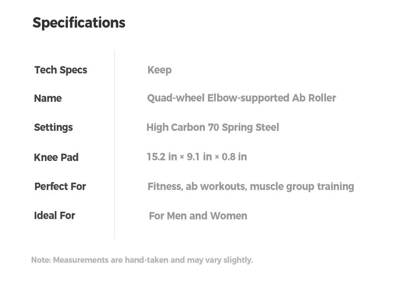 KEEP Ab Roller Wheel with Knee Mat, Automatic Rebound Abdominal Wheel with Elbow Support Ab Workout Equipment for Strengthening Core Muscles Abs Exercise Roller for Women Men