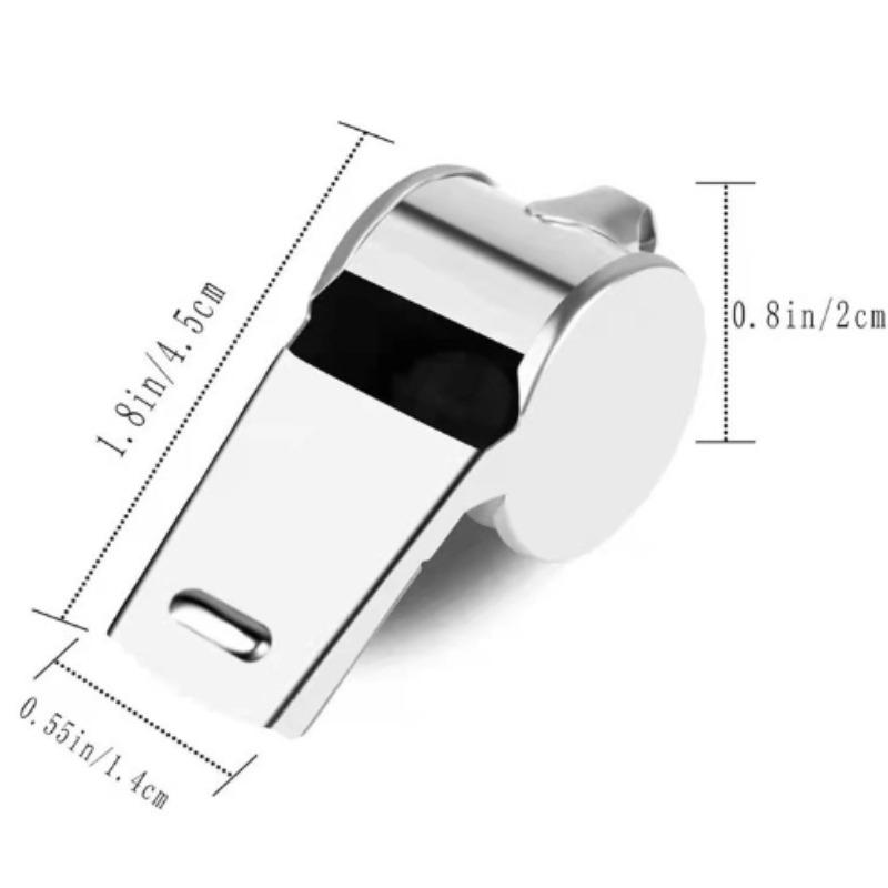 Stainless Steel Mini Whistle First Aid Whistle Soccer Football Basketball Volleyball Hockey Baseball Sports Referee Whistle Survival Outdoor Volleyball Gear