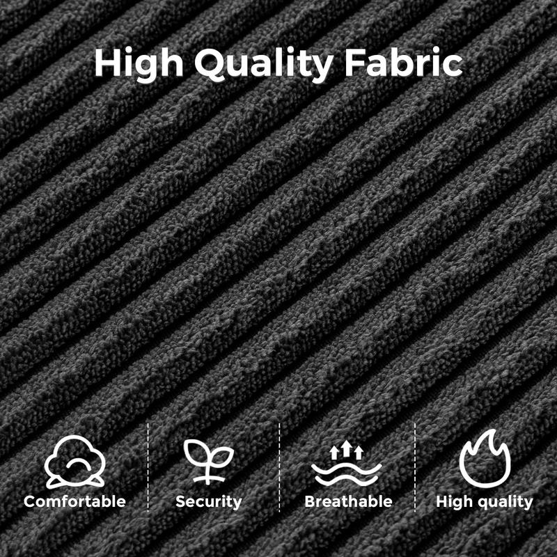 Maxyoyo Corduroy Foldable Sofa Bed - 3-in-1 Guest Bed & Lounge Chair w/ Pillow | Portable Foldable Mattress for Living Room, Dorm, Office