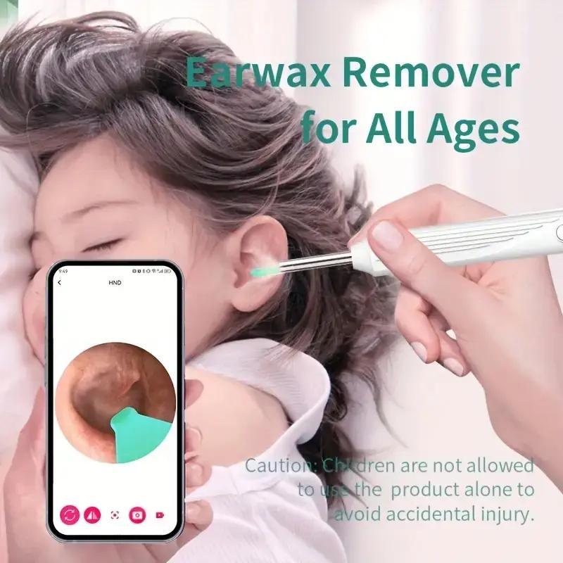Rechargeable Earwax Removal Tool, Ear Cleaner with Camera & Accessories, Ear Wax Removal Kit, Ear Cleaning Tool for Adults & Children, Ear Wax Remover