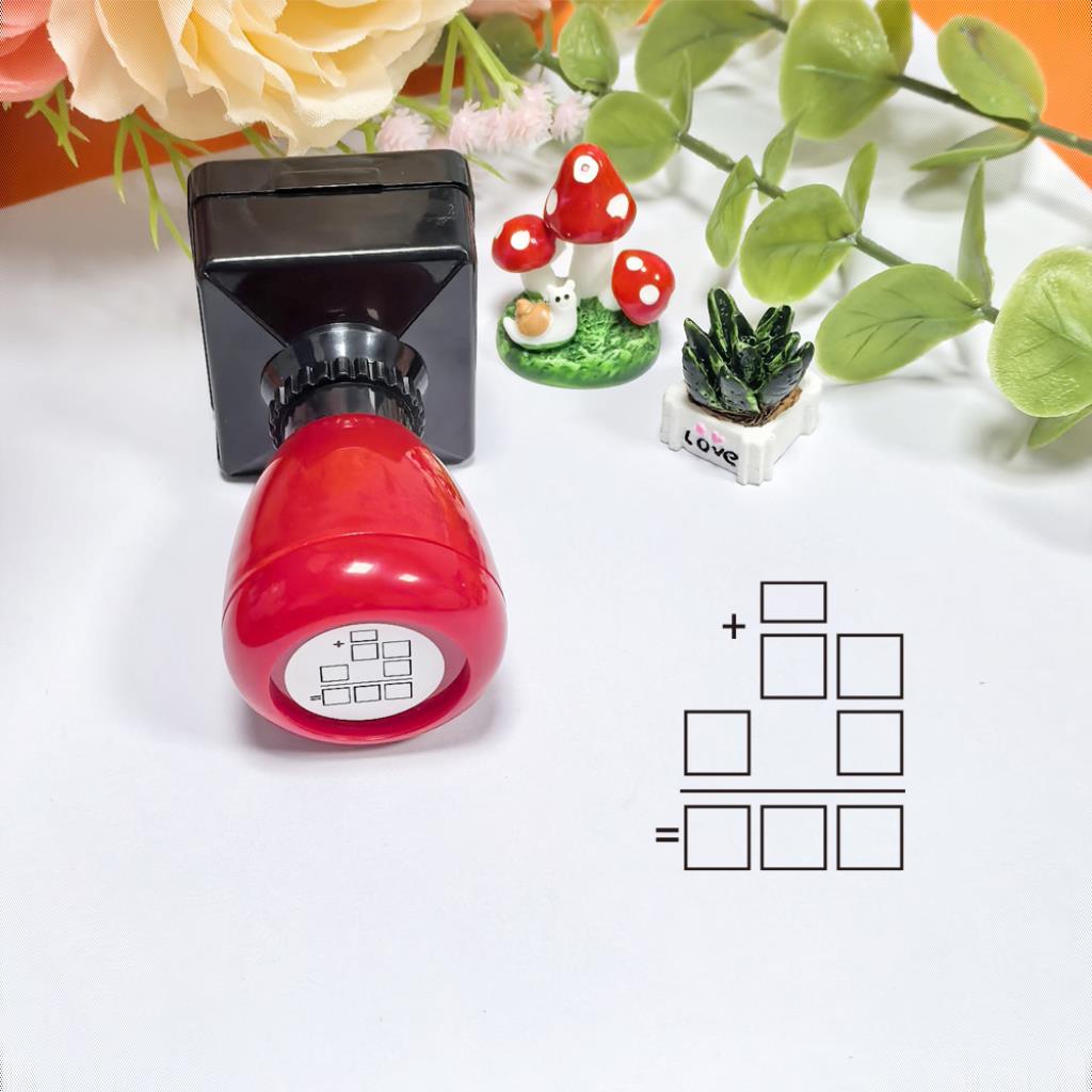 Teaching Arithmetic Stamp, Math Teacher Stamp, Addition Subtraction Multiplication Division, Odd Even Number Identification, Fun Calculation Grid Stamp