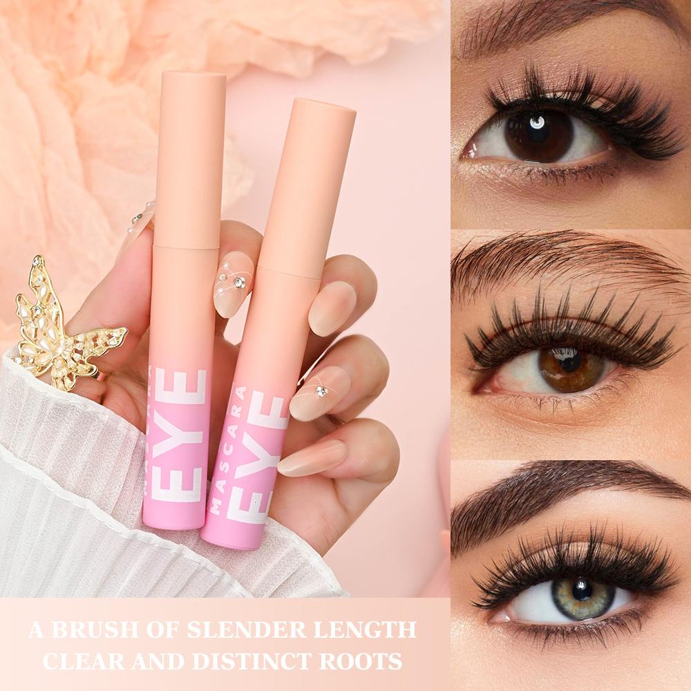 Waterproof Mascara, Long-Lasting Curling Mascara, Lengthening & Volumizing Black Mascara, Smudge-Proof No Clumping Formula with Fine-Tooth Comb Brush for Natural Lashes