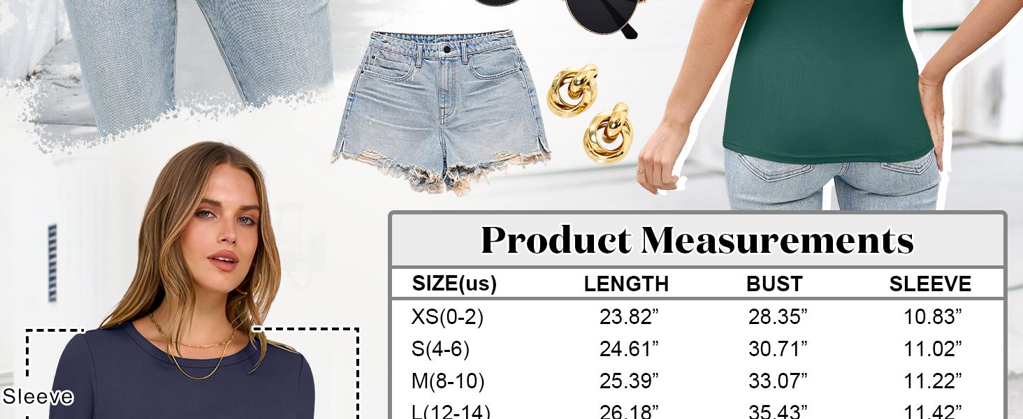 ANRABESS Womens Half Sleeve Crewneck Tops Ribbed Knit Slim Fit Shirts Basic Tee 2026 Spring Summer Dressy Casual T-Shirts