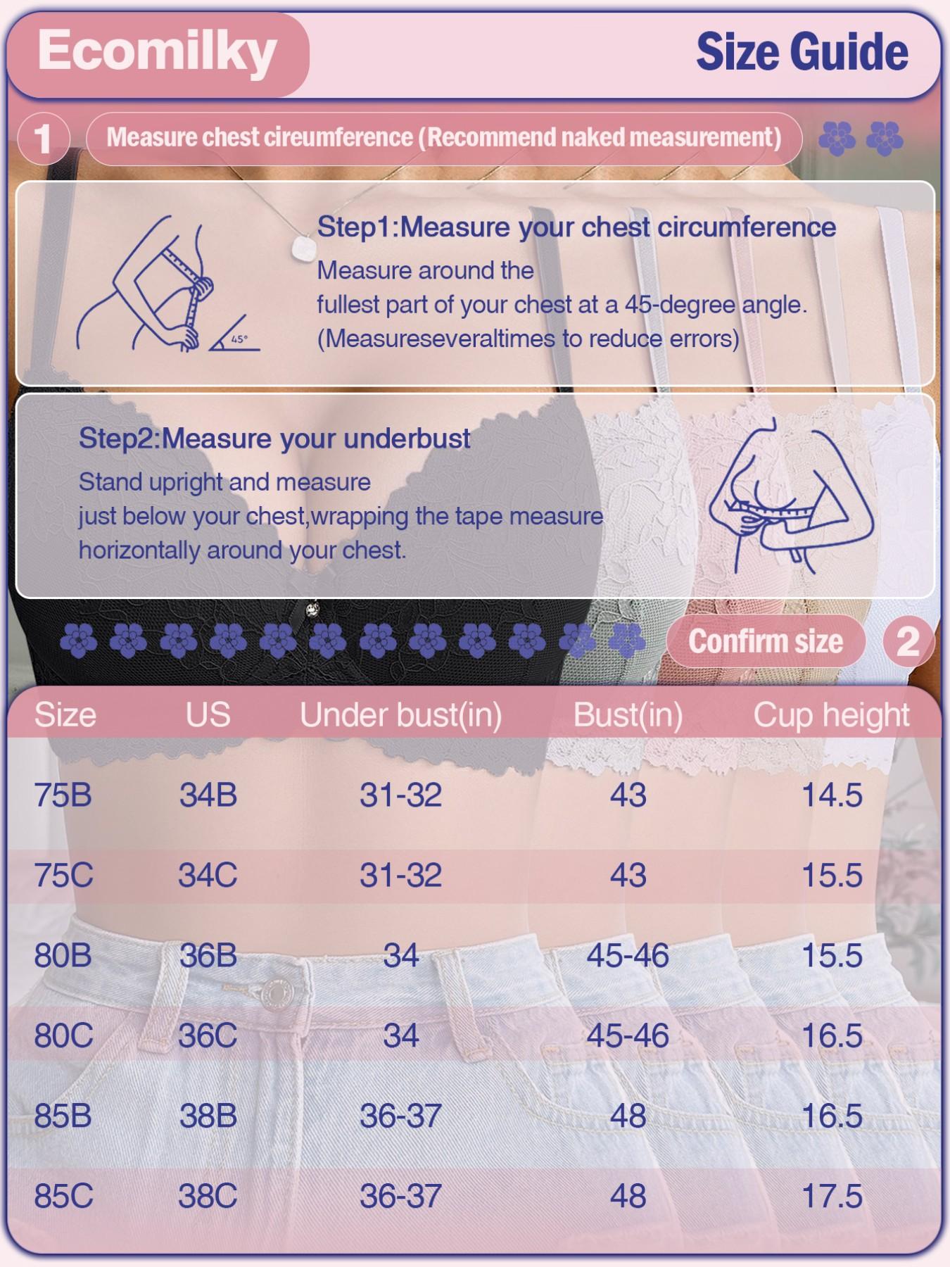 Women's Floral Lace Underwired Molded Bra with Bow and Adjustable-Straps, Comfortable Breathable Medium Push-Up Bra for Women, Lingerie for Daily Wear