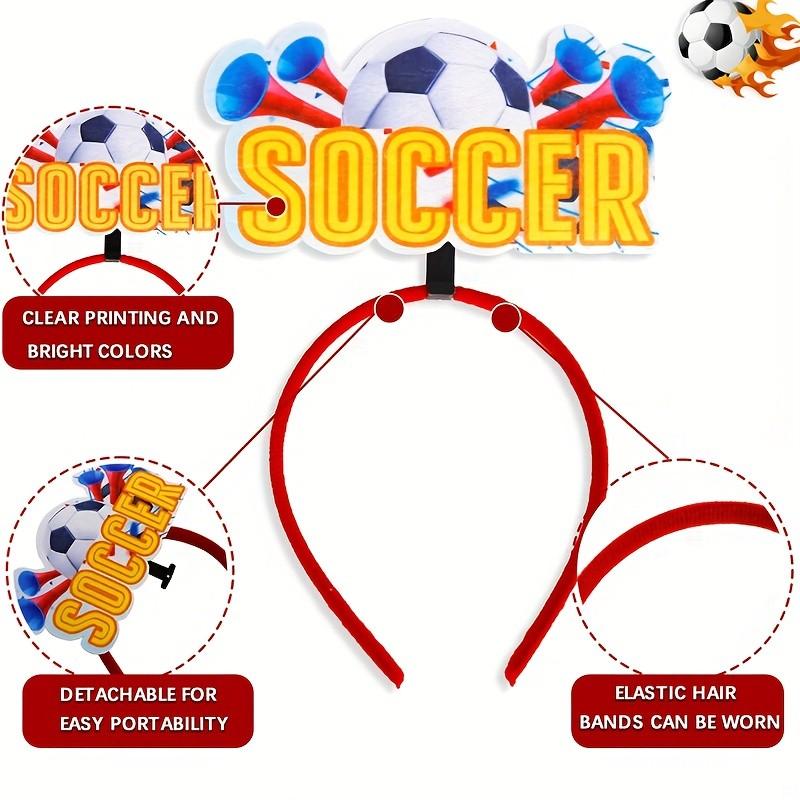 7pcs Football Match Cheering Props - Soccer Ball Headband for Sports Fan Party Decoration Fun Soccer Theme Headwear for Game Day Celebration & Sports Meet