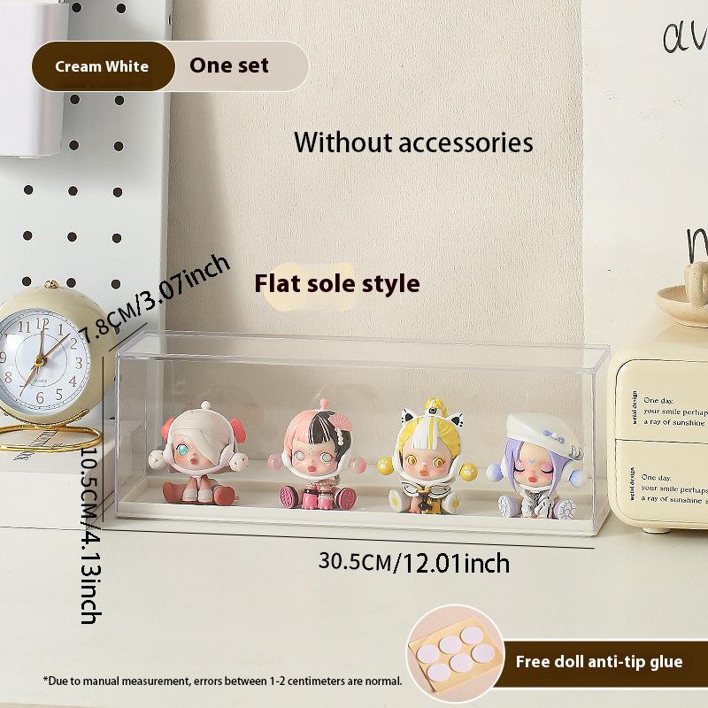 Solid Color Blind Box Storage Display Stand, Acrylic Transparent Display Box, Dustproof Cabinet, Small Figurine Desktop Storage Box, Used for Doll Toy Collectibles, Cute Figures, Stackable for Protection, Storage, and Organization
