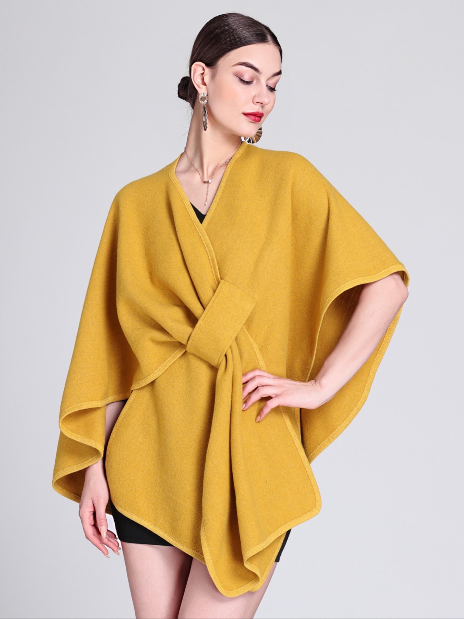 Women's Fall Winter Fashion Solid Color Shawl, Trendy Solid Shawl, Warm Comfortable Scarf, Casual Multifunctional Wrap for Autumn/winter Decor