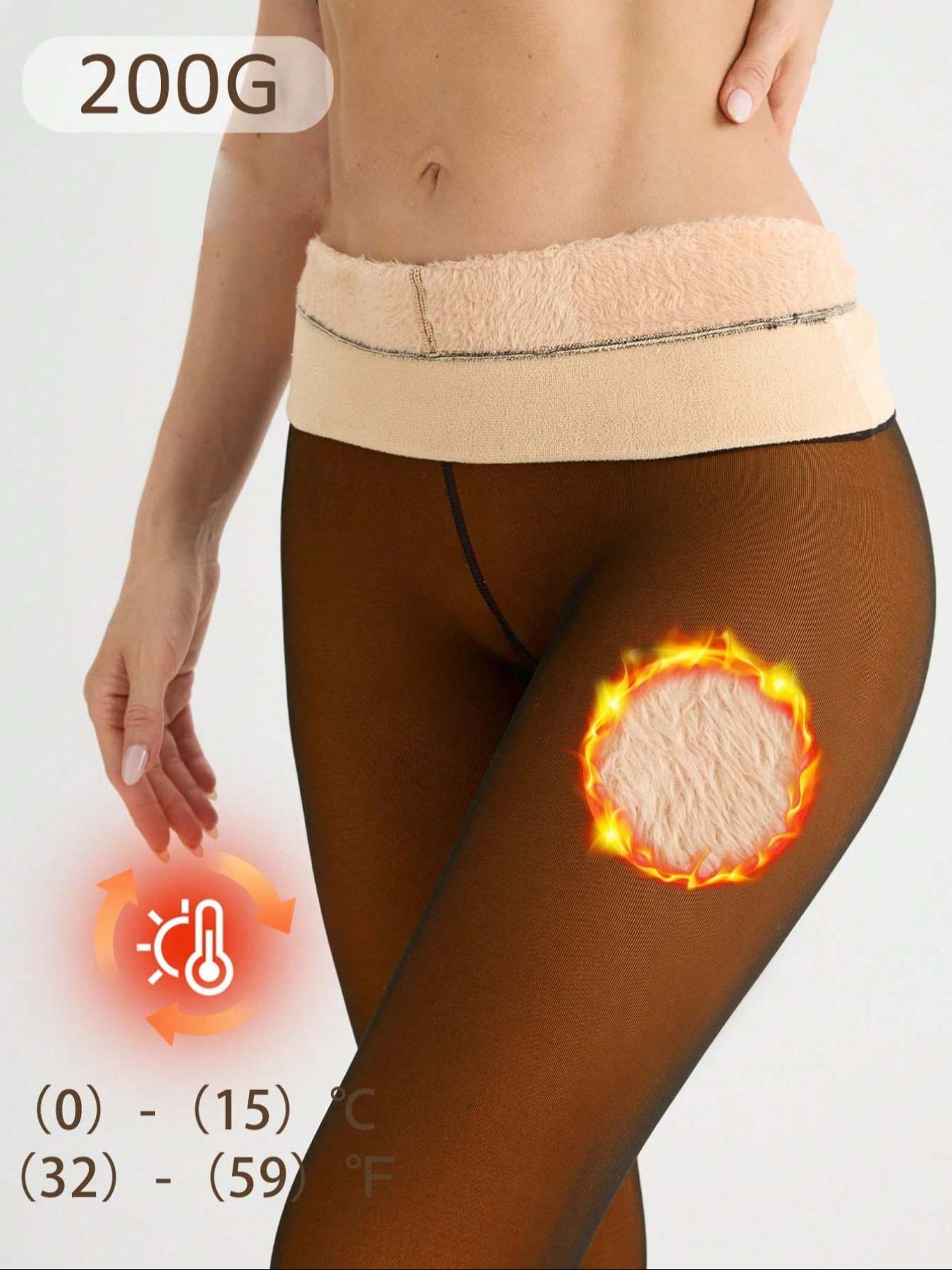 Fleece-Lined High-Waist Tights, 200g Thick Warm Leggings, Multiple Colors, All-Season Wear, Perfect for Cold Weather & Daily Use, Winter