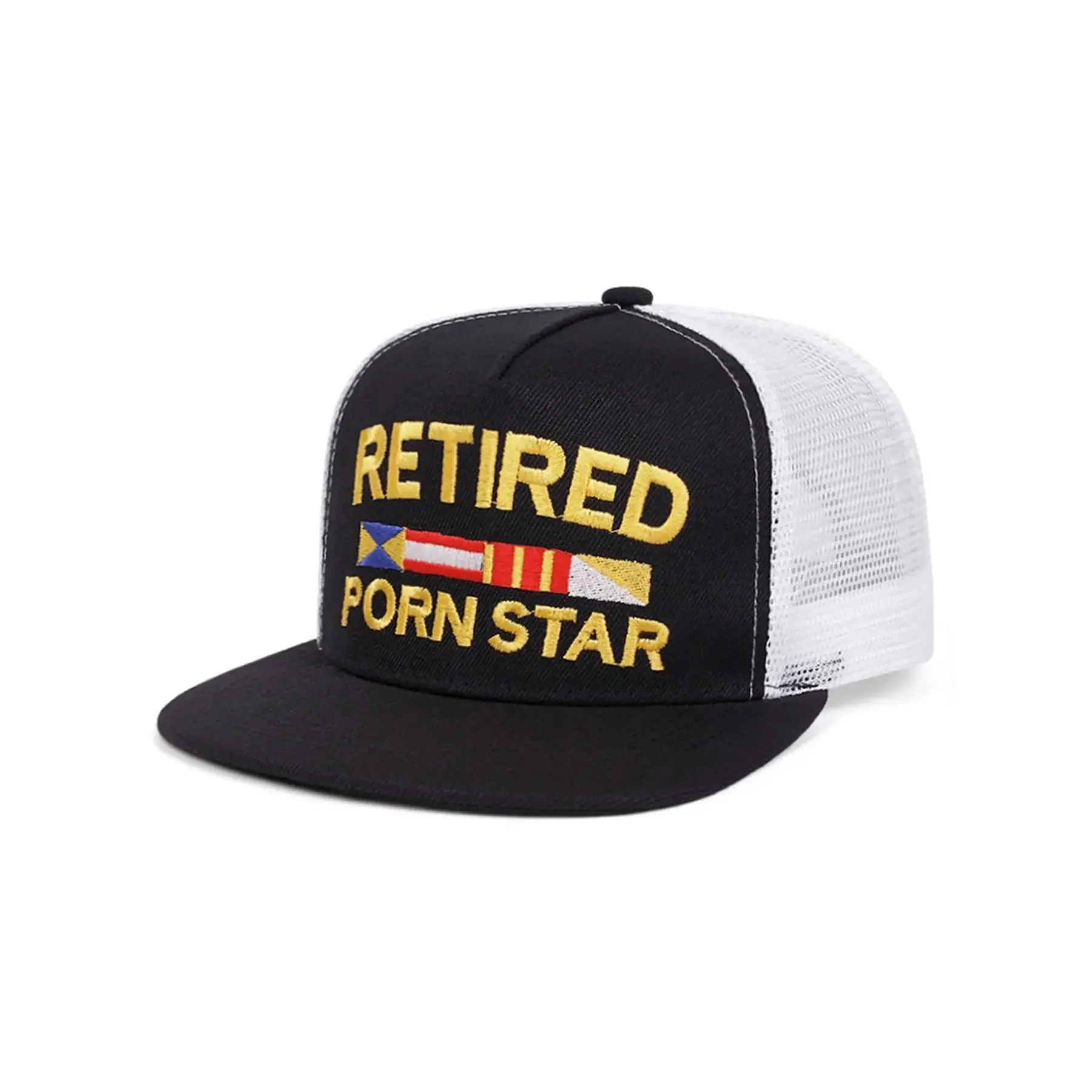 2026 New Flat Brim Baseball Cap Adjustable, Trendy Hip Hop Skateboarding Hat, Unisex Breathable Mesh Trucker Cap with Letter Embroidery, Casual Outdoor Sports Sun Hat, Adjustable Streetwear Hat