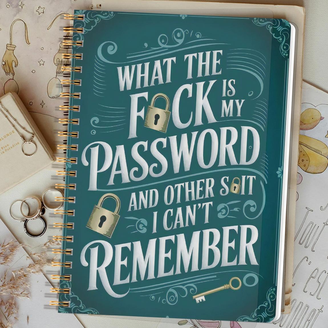 1pc Simple Password Book, Hardcover Spiral Notebook, Hardcover Journal, Minimalist Address Password Manager With Website Password Quick Access Password Storage Perfect For Home Office Internet Computer Logins, Great Holiday Gifts #GLOBAL PICKS