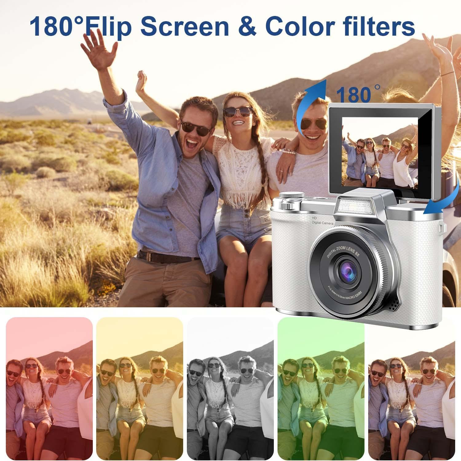 Fashion Vintage Digital Portable Camera High Resolution Portable Design for Social Media Content Creation Small Video Recording USB Charging