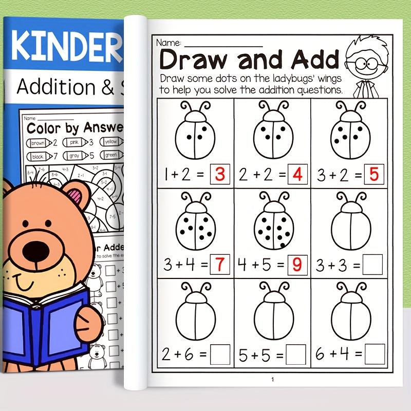32 Pages Of Math Exercises On Addition And Subtraction Within 10, For Preschool Education, Mental Arithmetic Practice Book, Picture-Based Equation Writing And Decomposition Calculation Arithmetic Problems, Visual Learning Tools, Learning Materials