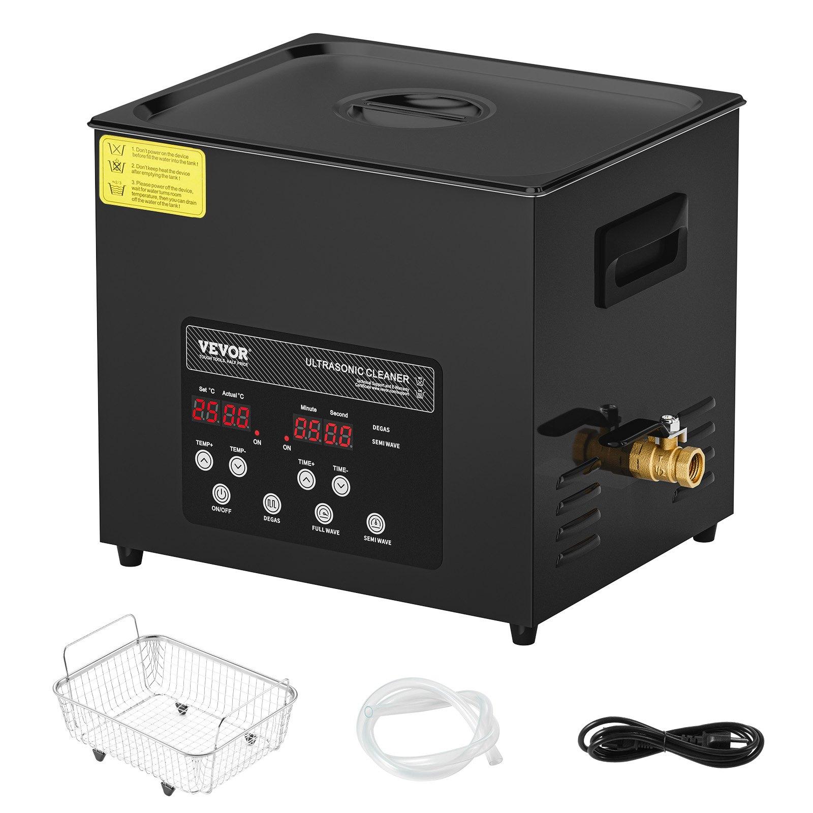fathersdaygift  VEVOR 10L Ultra Sonic Cleaner, 240W Digital Ultrasonic Cleaning Machine with Gentle Mode Upgraded Degassing, 40kHz Industrial Ultrasound Cleaner with Heater Timer for Retainer, Jewelry, Tools