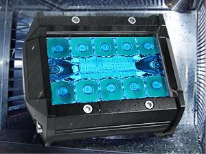 Nilight 4 Inch LED Light Pod Blue Triple Row 2PCS 60W Flood Spot Combo Driving Fog Lights for UTV Van, Boat, Tractor - Car Accessories Vehicle Lamp