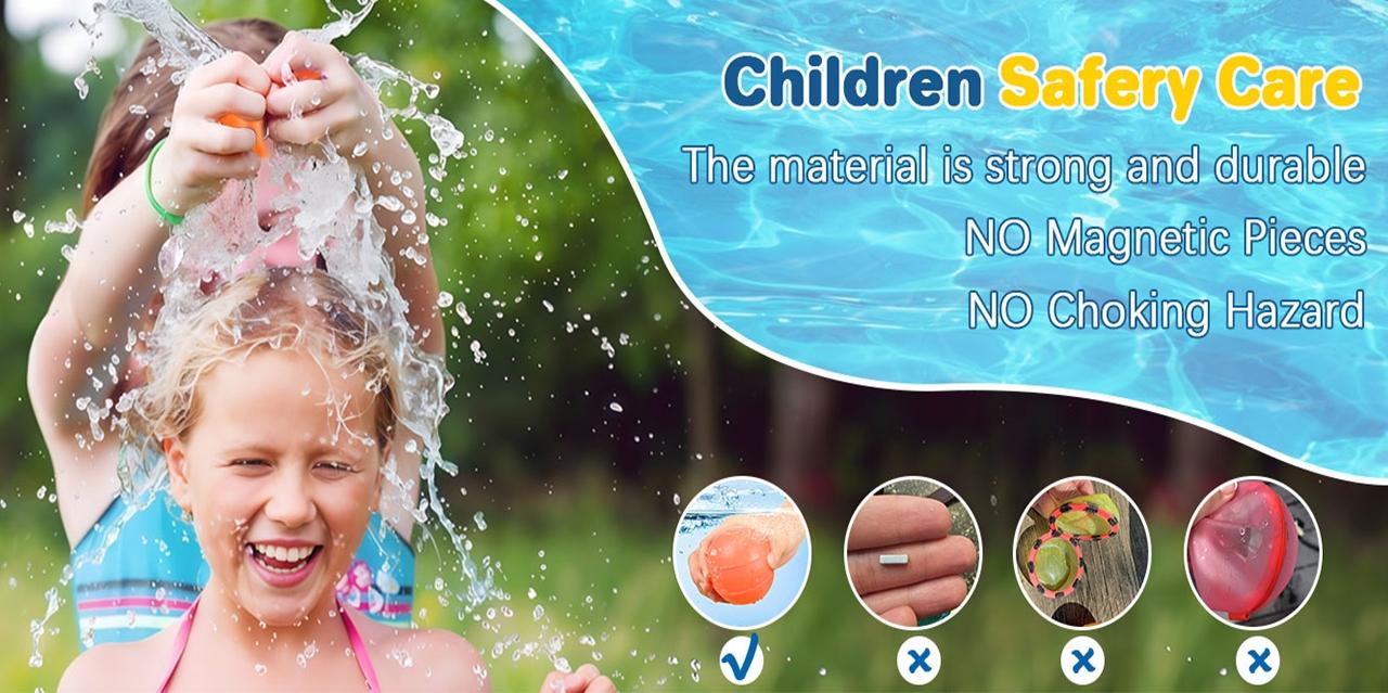 Reusable Water Balloons 12 Pack, Summer Pool Beach Outdoor Toy, Self-Sealing Reusable Water Bombs for Kids Ages 15+, Fun Games & Activities