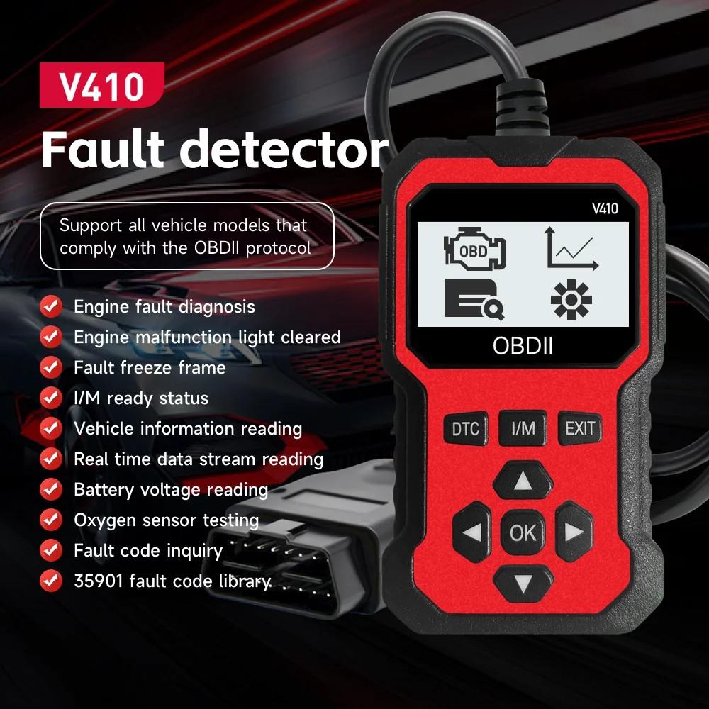 Obd2 Scanner Code Reader for Car Diagnostic, Engine Fault Code Reading Tool to Clear Cel, Live Data I/m Ready for All Obdii Cars, Digital Automotive Tester