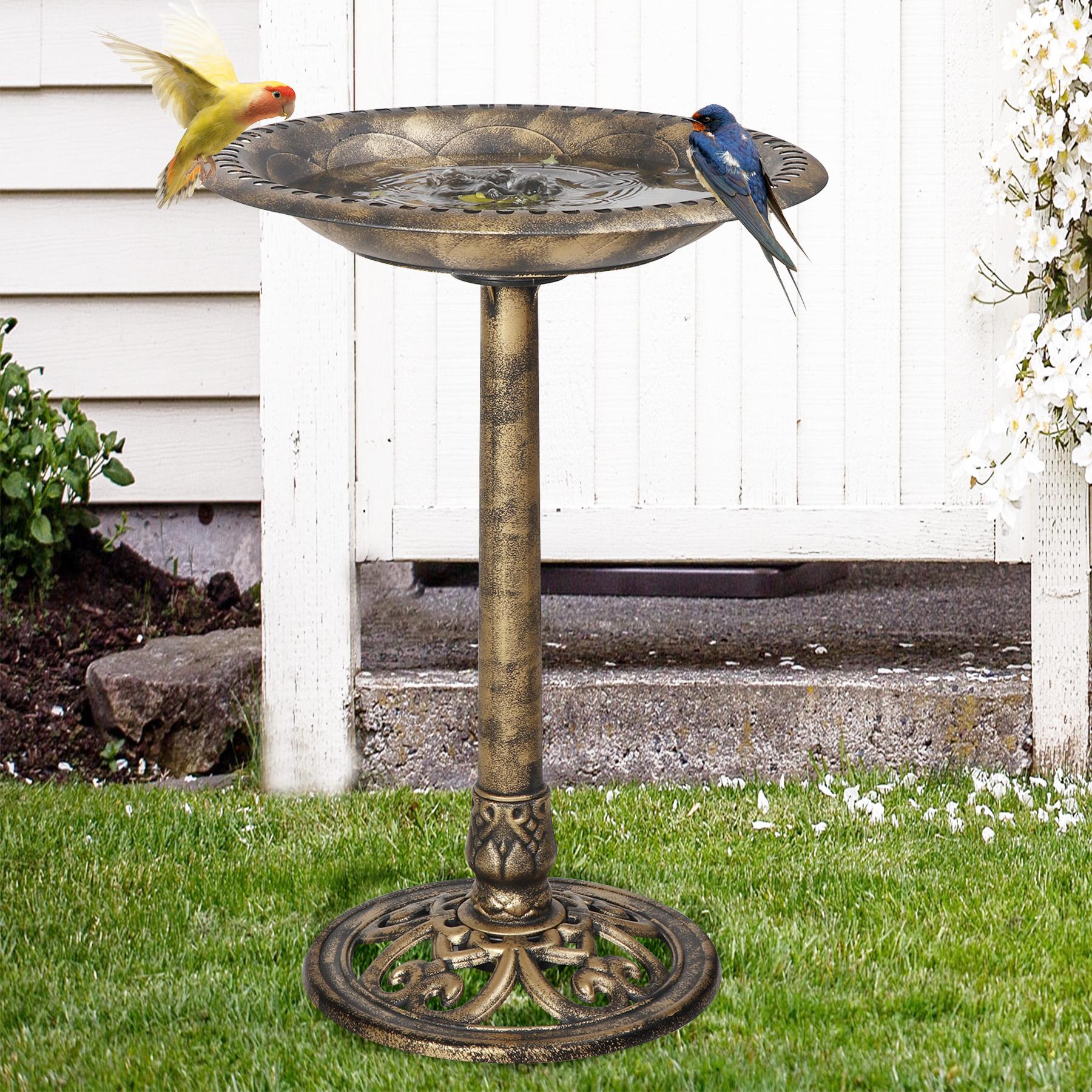 Pet Republic 28-in Vintage Bird Bath Antique Green Birdbath Outdoor Garden Backyard Decor Pet Republic 28-in Vintage Bird Bath Antique Green Birdbath Outdoor Garden Backyard Decor
