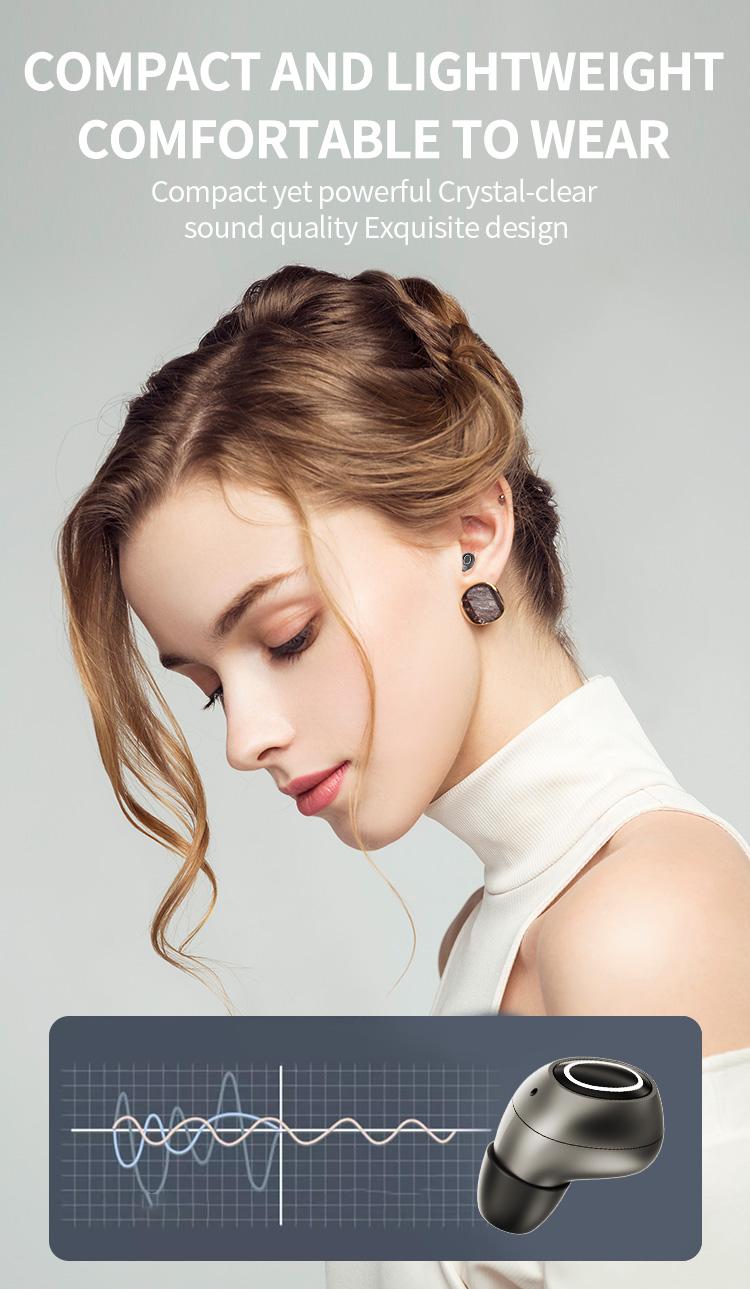 Invisible Earbuds, Ultra-Compact Mini Earphones, True Wireless Earbuds, Wireless Sleep Earbuds, Sleep Headphones, No Flashlight Needed, Perfect Gift for Girlfriend