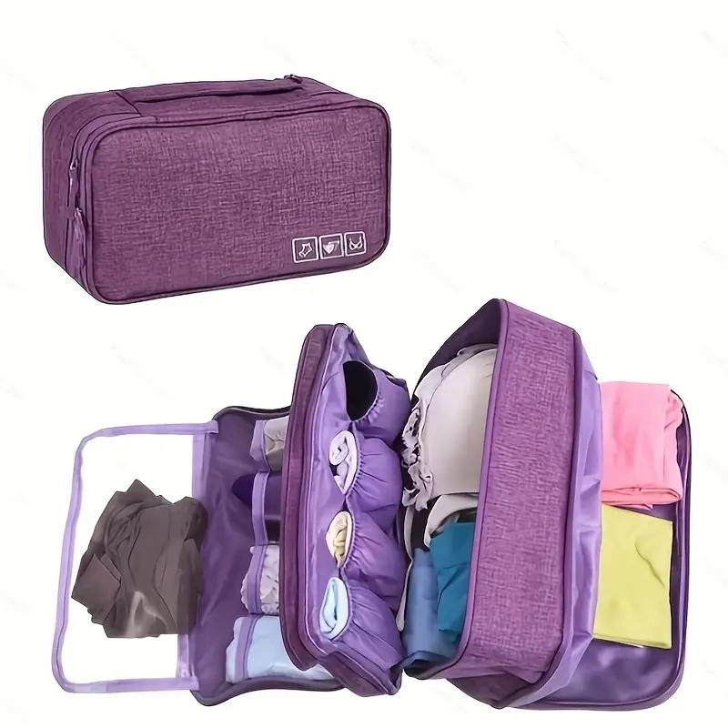 Portable Bra Storage Bag, 1 Count Underwear Sock Organizer Bag, Waterproof Travel Cosmetic Pouch, Travel Organization Pouch, Storage Organizer, Travel Essentials