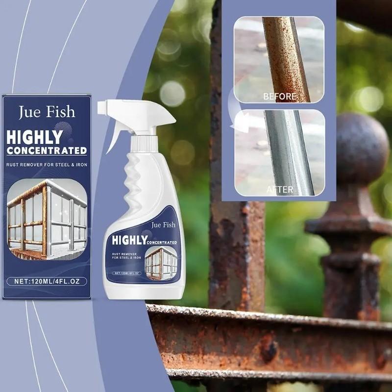 120ml Powerful Rust Remover Spray Fast Acting Rust Dissolver & Anti-Rust Coating for Metal, Car Tools Multi-Surface Cleaner