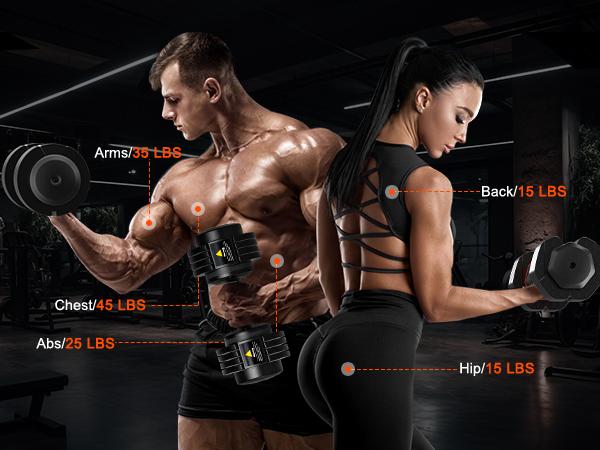 Bearbro 5-25LB / 15-55LB Adjustable Dumbbell for Home Gym Equipment, 5 in 1 Quickly Adjustable Weights Plates and Rack, Hand Weights Suitable Women and Men, Full Body Workout Fitness Bearbro 5-25LB / 15-55LB Adjustable Dumbbell for Home Gym Equipment, 5 in 1 Quickly Adjustable Weights Plates and Rack, Hand Weights Suitable Women and Men, Full Body Workout Fitness