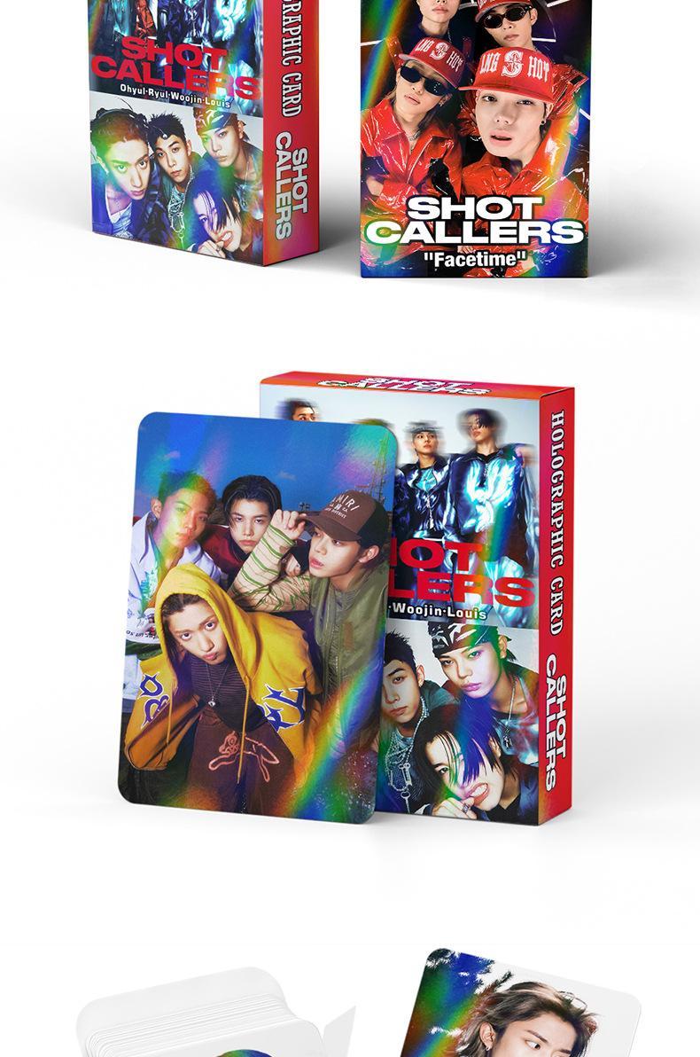 30PCS NEW KPOP LNGSHOT Facetime Louis Ohyul Ryul Woojin debut album SHOT CALLERS photocard holographic cards laser flash cards