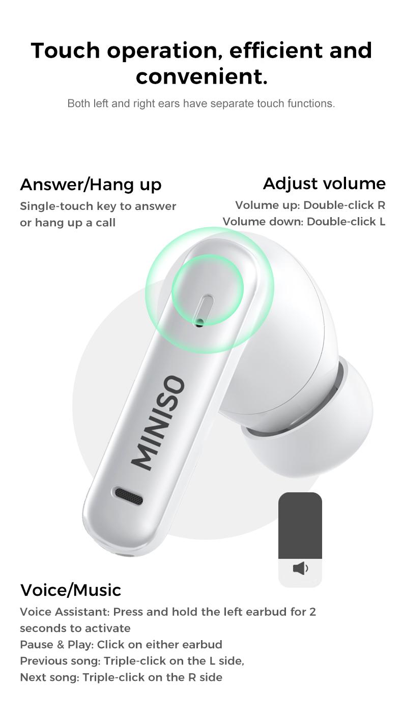 MINISO X25 TWS Bluetooth Headphones,Earbuds with Full Color Display, ANC Noise Cancelling , in-Ear Earphone for iPhone Andriod Sport/Workout/Running Audio MINISO X25 TWS Bluetooth Headphones,Earbuds with Full Color Display, ANC Noise Cancelling , in-Ear Earphone for iPhone Andriod Sport/Workout/Running Audio