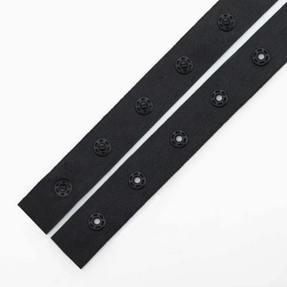 Sewing Accessories For Clothing, Snap Buttons Tape Black & White, Polyester Plastic Press Stud Ribbon, Sewing Fastener, Heavy Reusable Fastening, Free Cut Length, DIY Crafting Replacement, Hidden Plastic Extension Fabric Strap, Snap Bag Snaps For Fabric