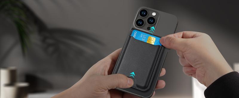 for Magsafe Wallet, for IPhone 16 15/14/13/12 promax plus Series, Works with Findmy，for IPhone Wallet with Adjustable Stand, Wallet Tracker, 6 Cards Holder, Vegan Leather