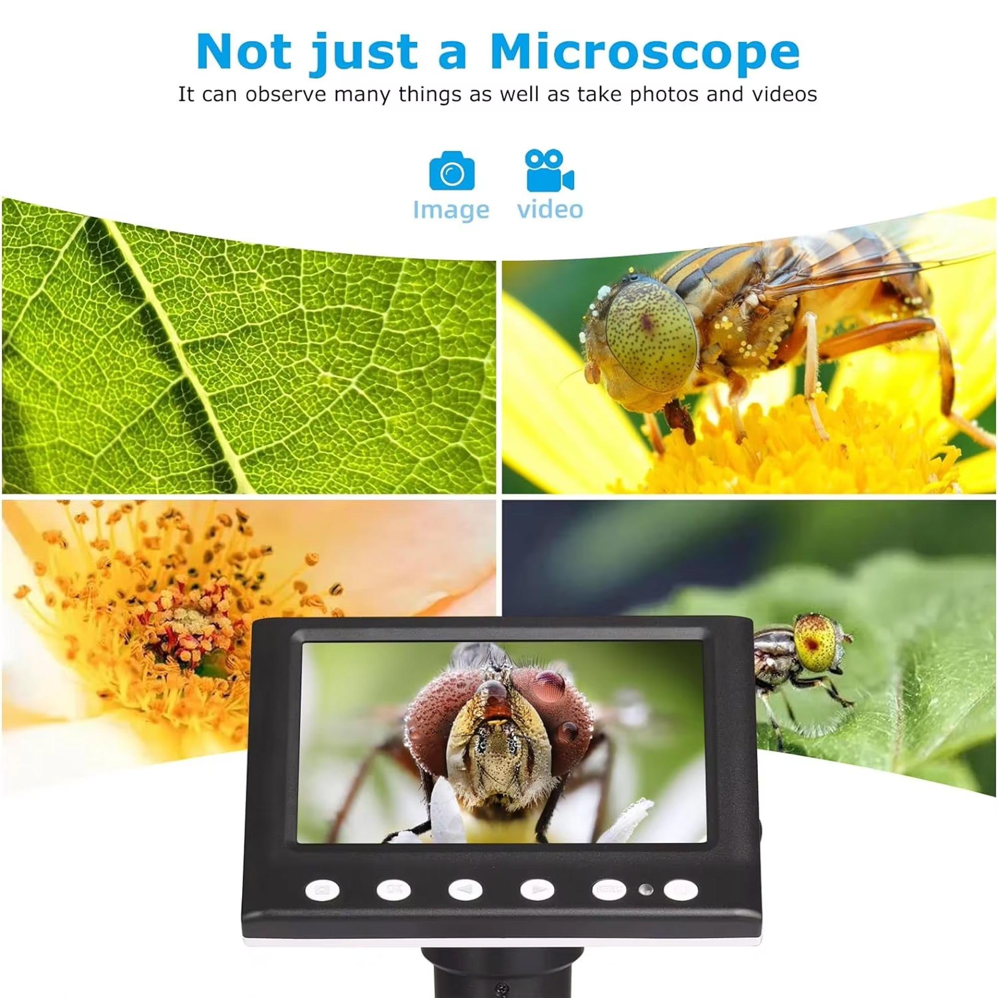 1000X Wireless Digital Microscope 8 LED Lights Portable Handheld Microscope Camera with 32GB Card Compatible Android iOS for Circuit Board Repair Metal Detection Inspection Research Diagnosis Kit