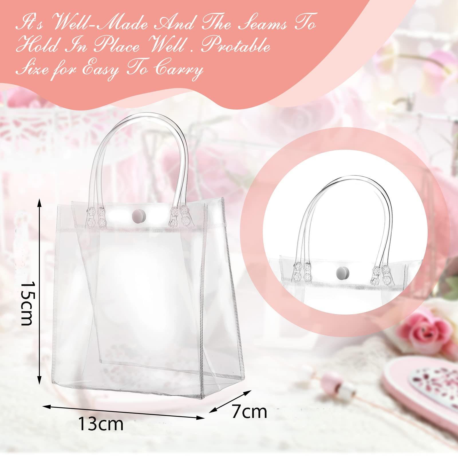 20 Transparent PVC Handbags, Waterproof, Reusable, Festival Birthday Gift Bags, Party Bags, Wedding Birthday Party Gift Bags, Small Business Supplies
