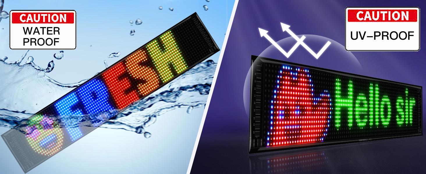 Wireless Programmable LED Sign,LED Windshield Display Eyes Lights, Programmable Flexible LED Matrix Panel, Smart APP Control Custom Animation Digital Sign, Devil Eye Soft Screen for Car Decals led lights for cars