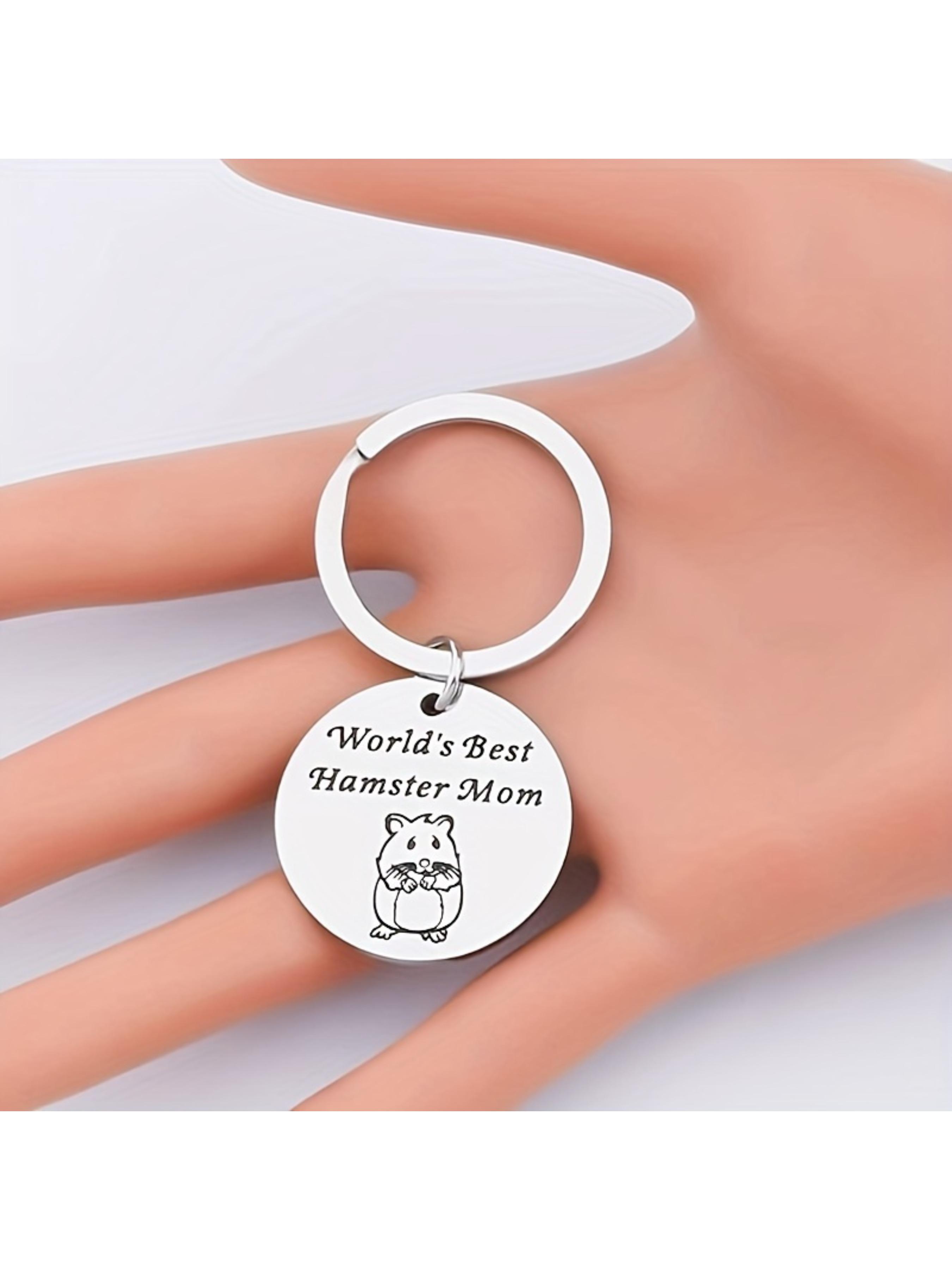 Hamster Pattern Keychain Gift, Elegant Random Print, Perfect for Hamster Lovers, Friends, Family, Animal Enthusiasts, Unisex