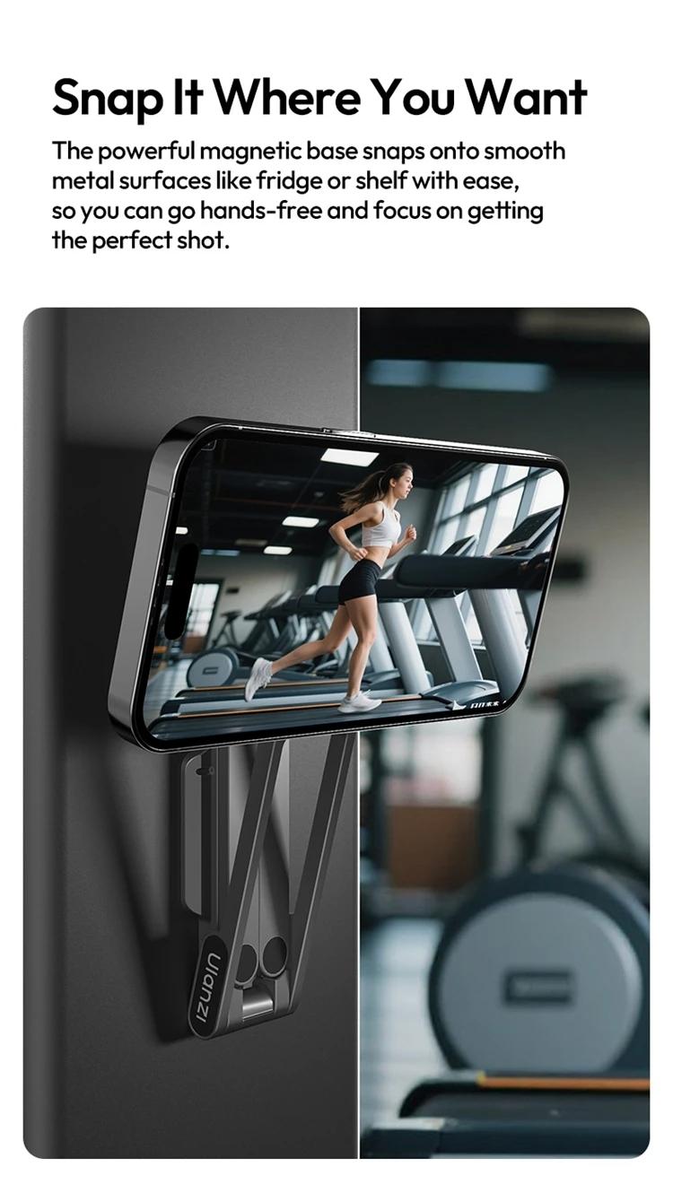 Ulanzi MA38 Mobile Phone Photography Stand Selfie Stick Double Magnetic Overhead Tripod for Samsung Xiaomi Huawei iPhone Vivo