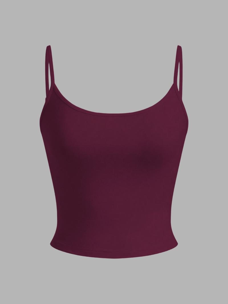 Women's Multi-Color Basic Slim Fit Cami Crop Top, Y2K Style Casual Wear, Perfect for Daily & Stylish Looks