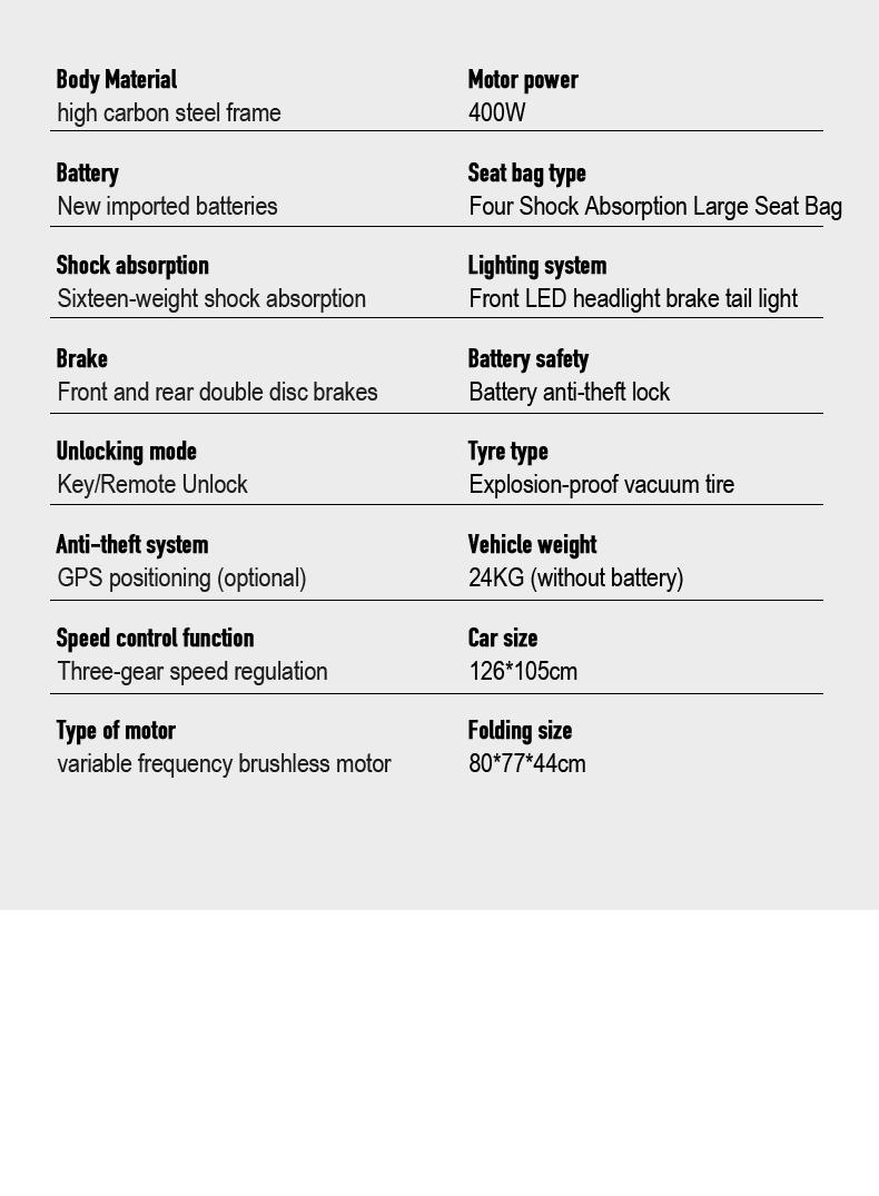 Adult Electric Bicycles Foldable 20mph Commuter Ebike with Detachable Battery Lightweight Folding Ebike 500W 48V 15AH 16 Stage Damping