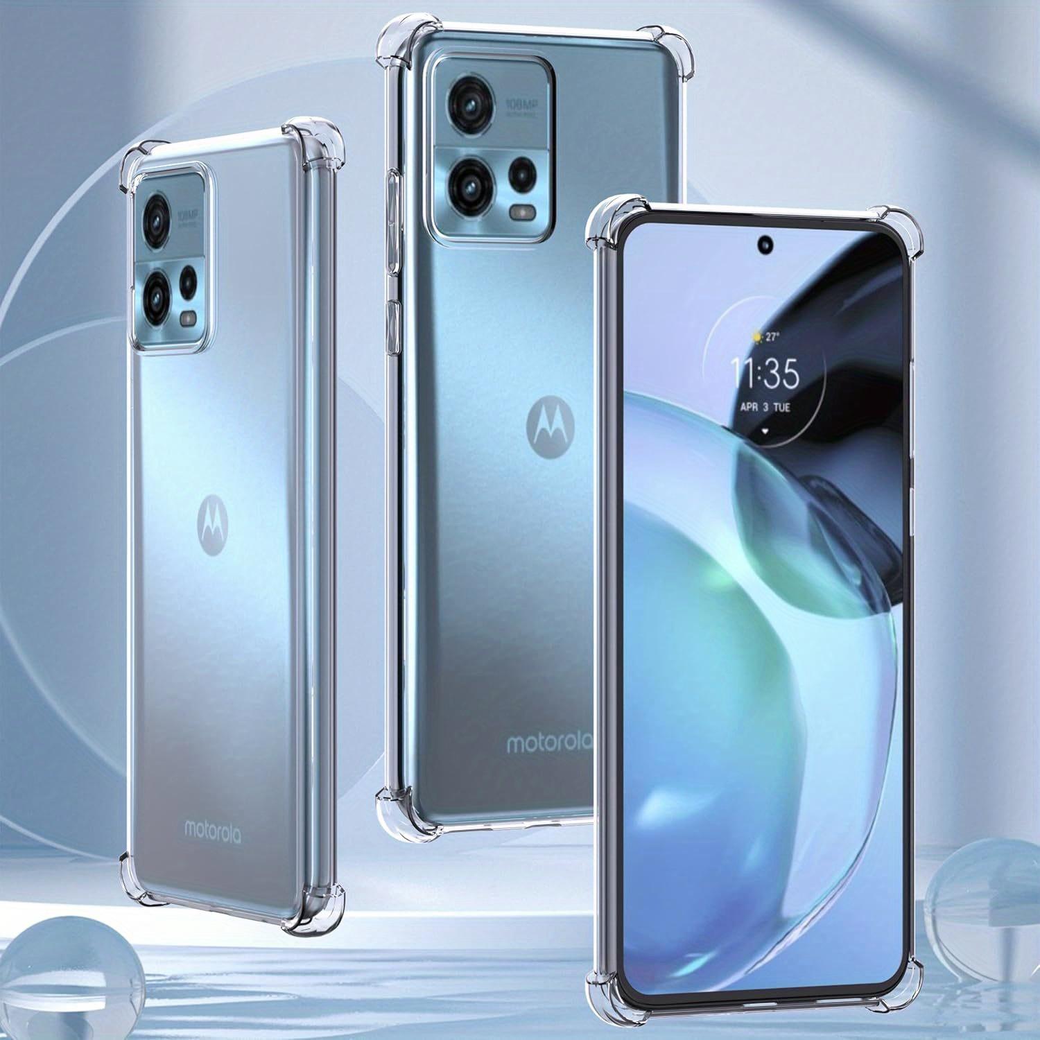 Case for Motorola Moto G72, Clear Phone Case with Reinforced Corners Camera Protection Bumper Slim Fit Shockproof Flexible TPU Case, Transparent