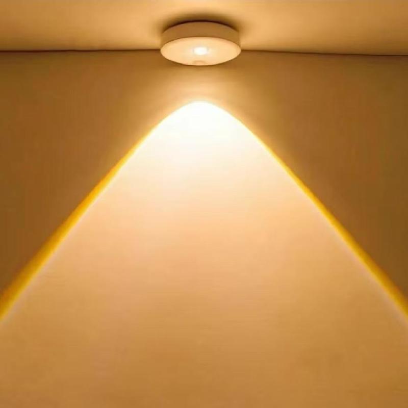 Human Motion Sensing Cabinet Light, USB Rechargeable Wireless Remote Control Ambiance Lighting, Magnetic Three-Color Changing LED Lamp, Decorative Lights