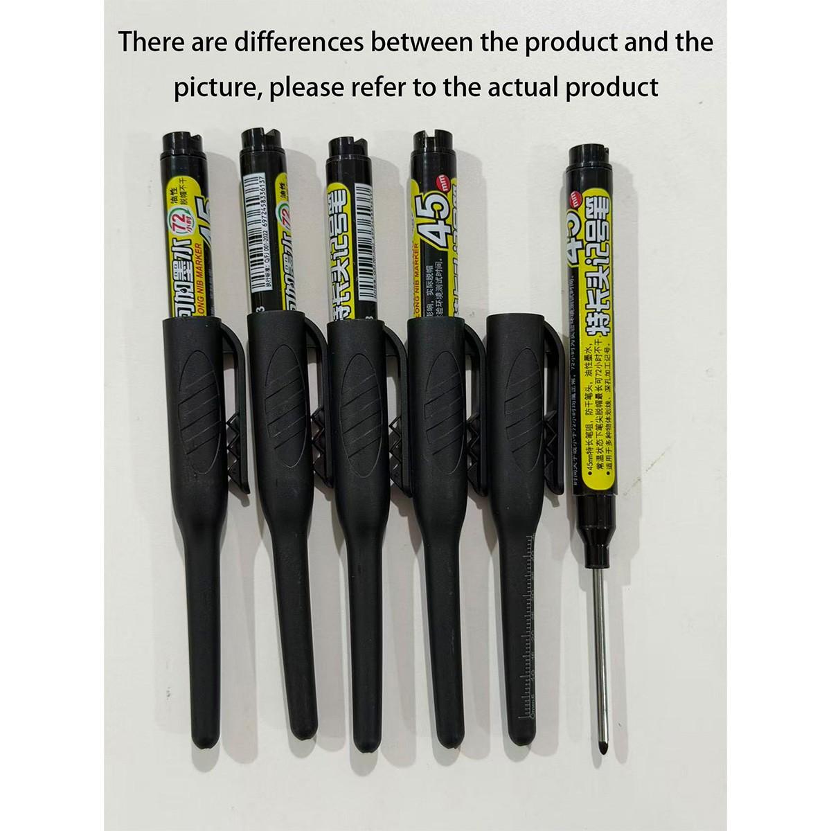 Long Head Marker Pen Set, Multiple Color Inks, Ideal for DIY Crafts, Woodworking, Bathroom Decor, Durable Design, Random Colors