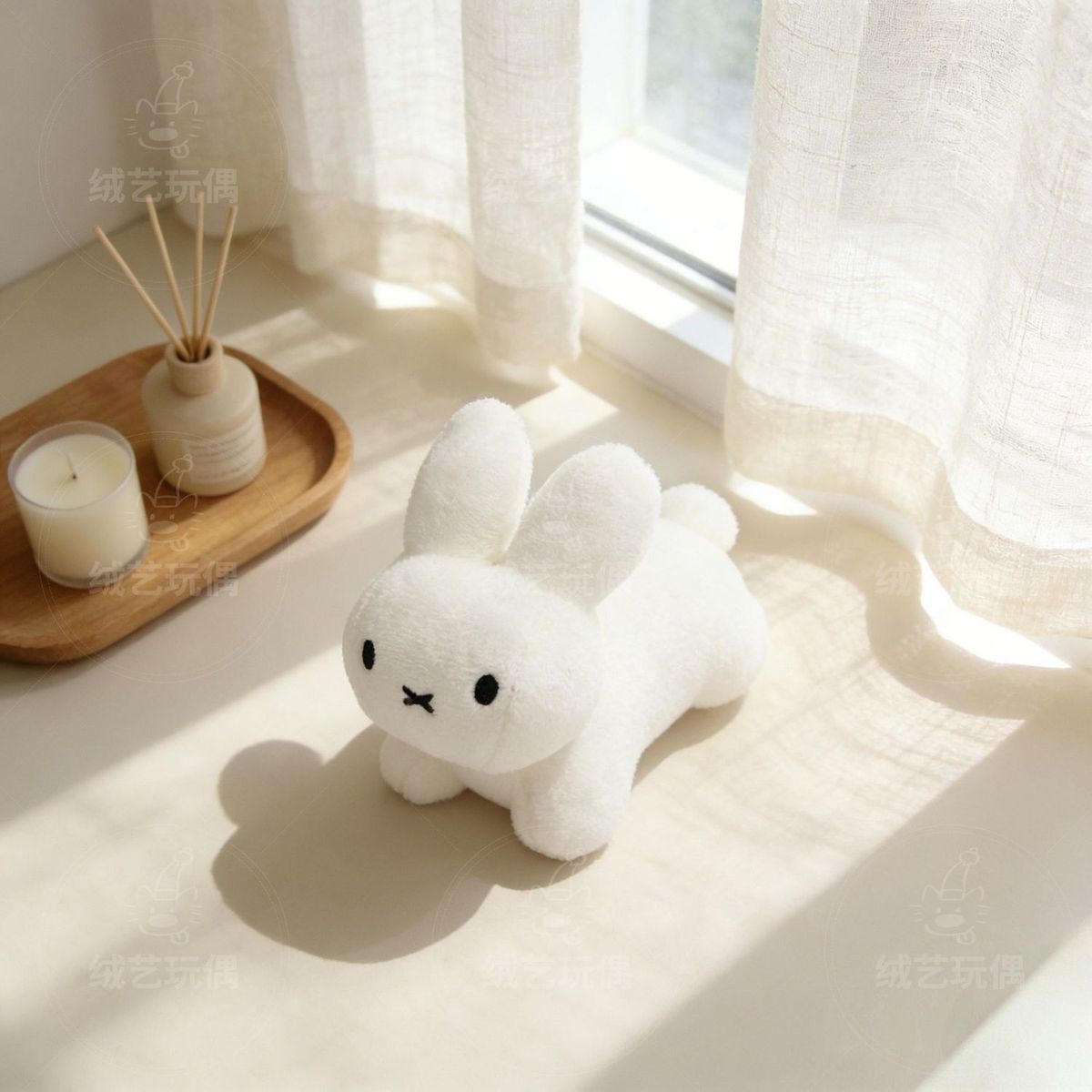 Cute Miffy Merchandise Plush Doll Adorable Palm-sized Dolls Lying Bunny ...