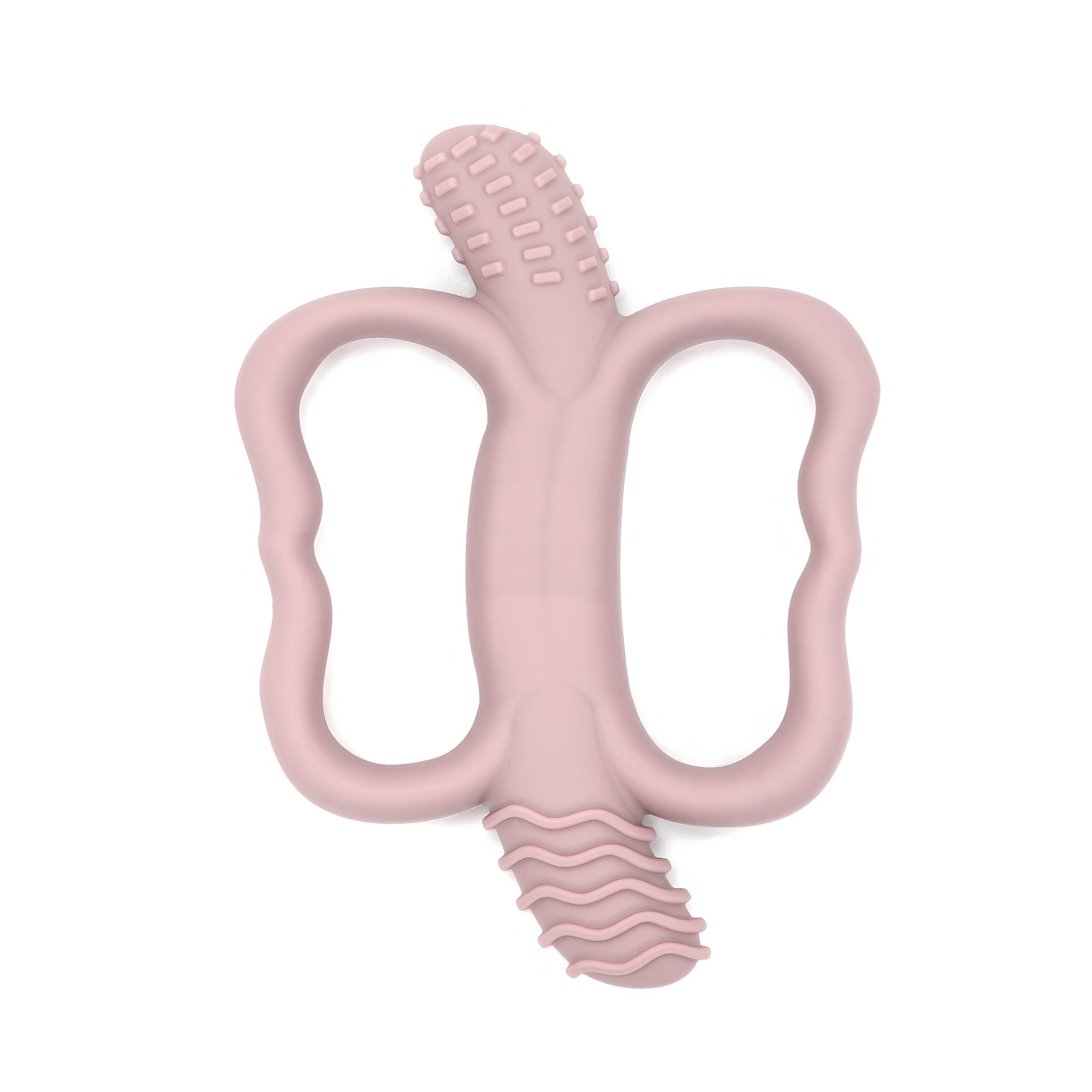 Baby teething toys, two-end textured banana-shaped massage teether with easy-to-grip handles, food-grade silicone, suitable for babies over 3 months old, girls and boys, Christmas and Halloween gifts