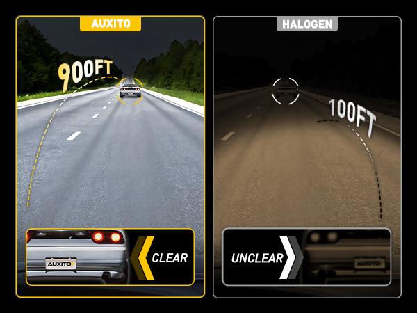 AUXITO 9003 LED Bulb H4 Bulbs, 44000LM Brighter Ultra-Bright, Plug N Play, Long Lifespan, No Flicker, 99% Compatibility, 2PCS